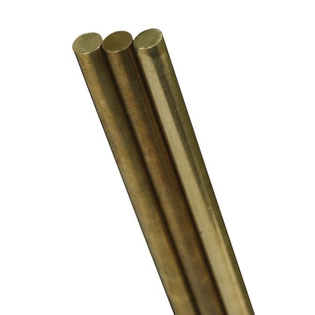 K&S Precision Metals Undersized Key Stock, Brass, Plain, 36 in L, 1/4 in W 1165